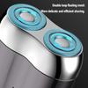 Electric Beard Trimmer for Men Aluminum Dual Blades Magnetic Rechargeable Portable Beard Trimmer for Home Travel Silver