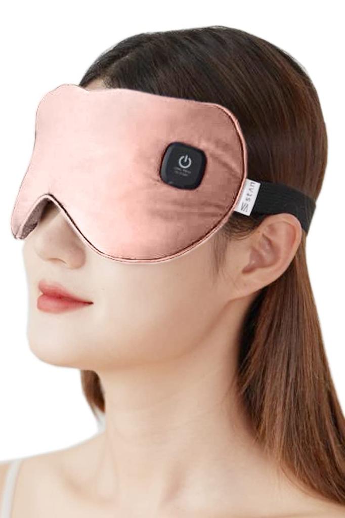 StAn Hot Eye USB for Silky Temperature Auto Power Eye Mask, Rechargeable, Cordless, Sleeping, Feel, Control, Off, [Hot Rest] (Pink)