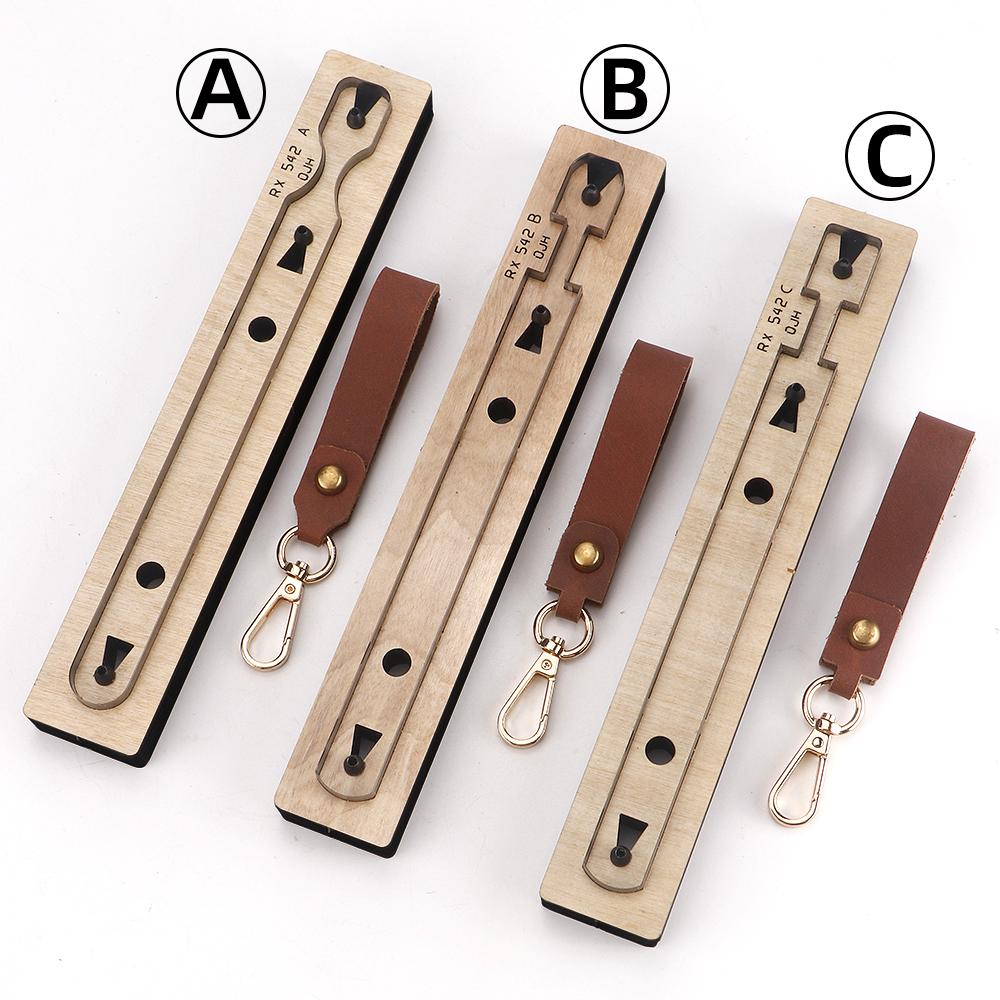 1pc Precision Leather Crafting Knife Mold - Long Handle, Steel Cutting & Stamping Template For Diy Leather Bag Straps