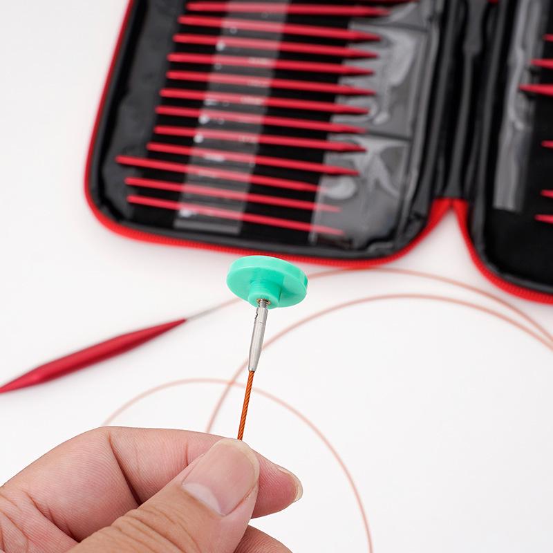 Knitting Tools: Reusable Anodized Aluminum U-Shaped Circular Sweater and Detachable Needles