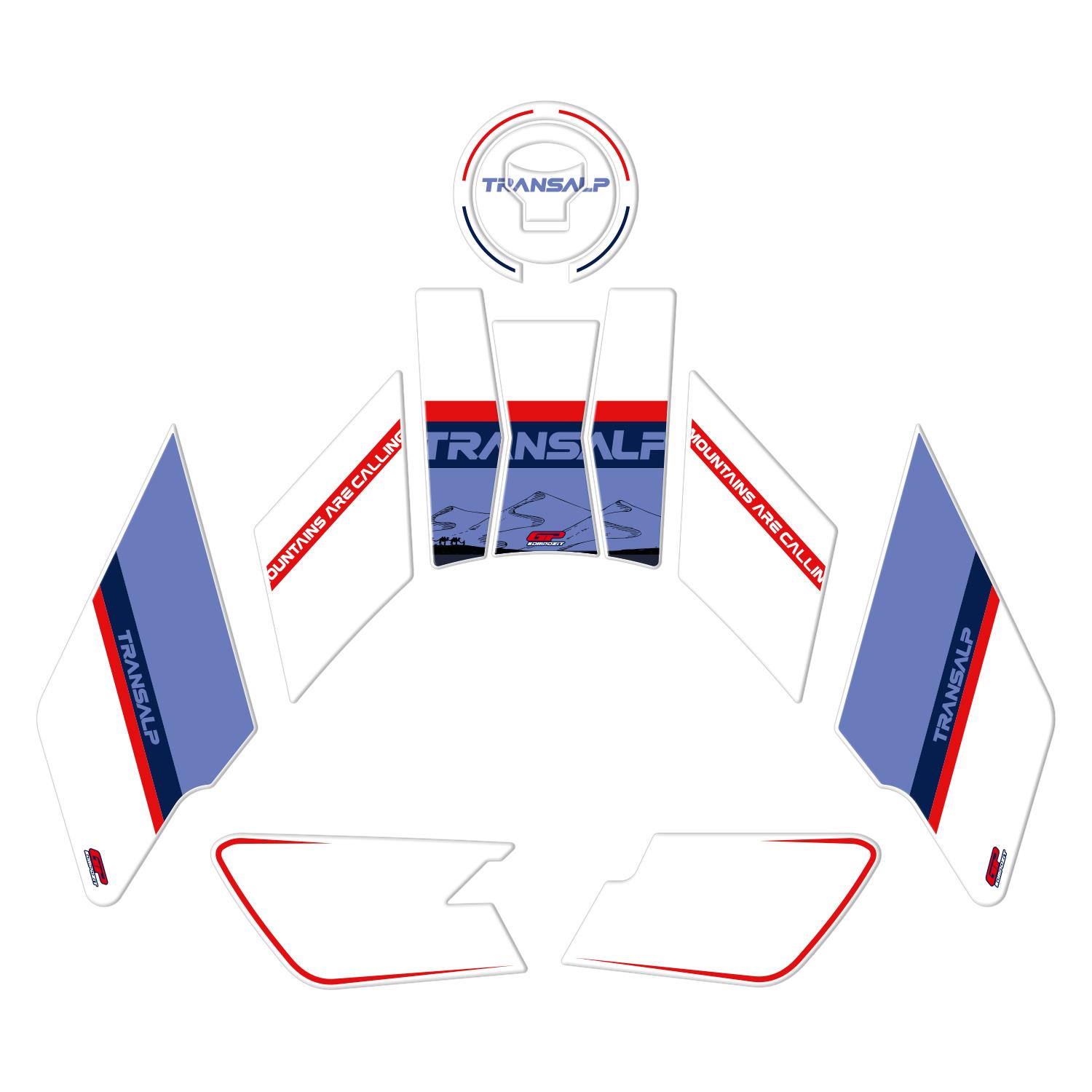

GP Composite Honda XL750L Transalp 2023-2024 Compatible Tank Pad White