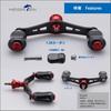 HEIGHTEN 90mm Reel Handle with 21mm Carbon Knob Shimano Daiwa Universal Carbon Handle for Spinning Reels Gourd Series 1.5K (Red) (749)