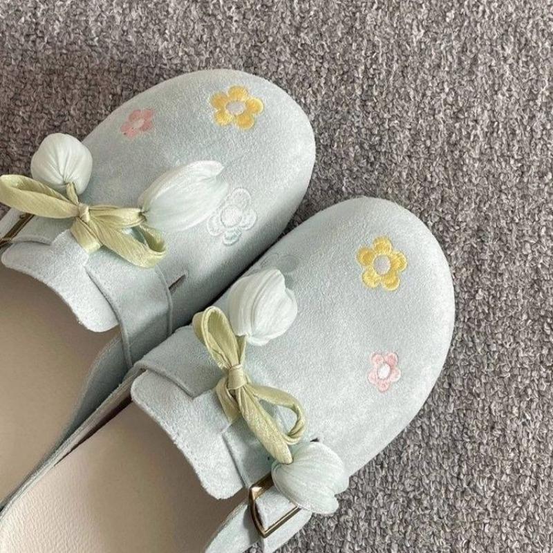 Retro Style Versatile Casual Women's New Summer One-pedal Lazy Bag Head Half Slippers Women's Shoes