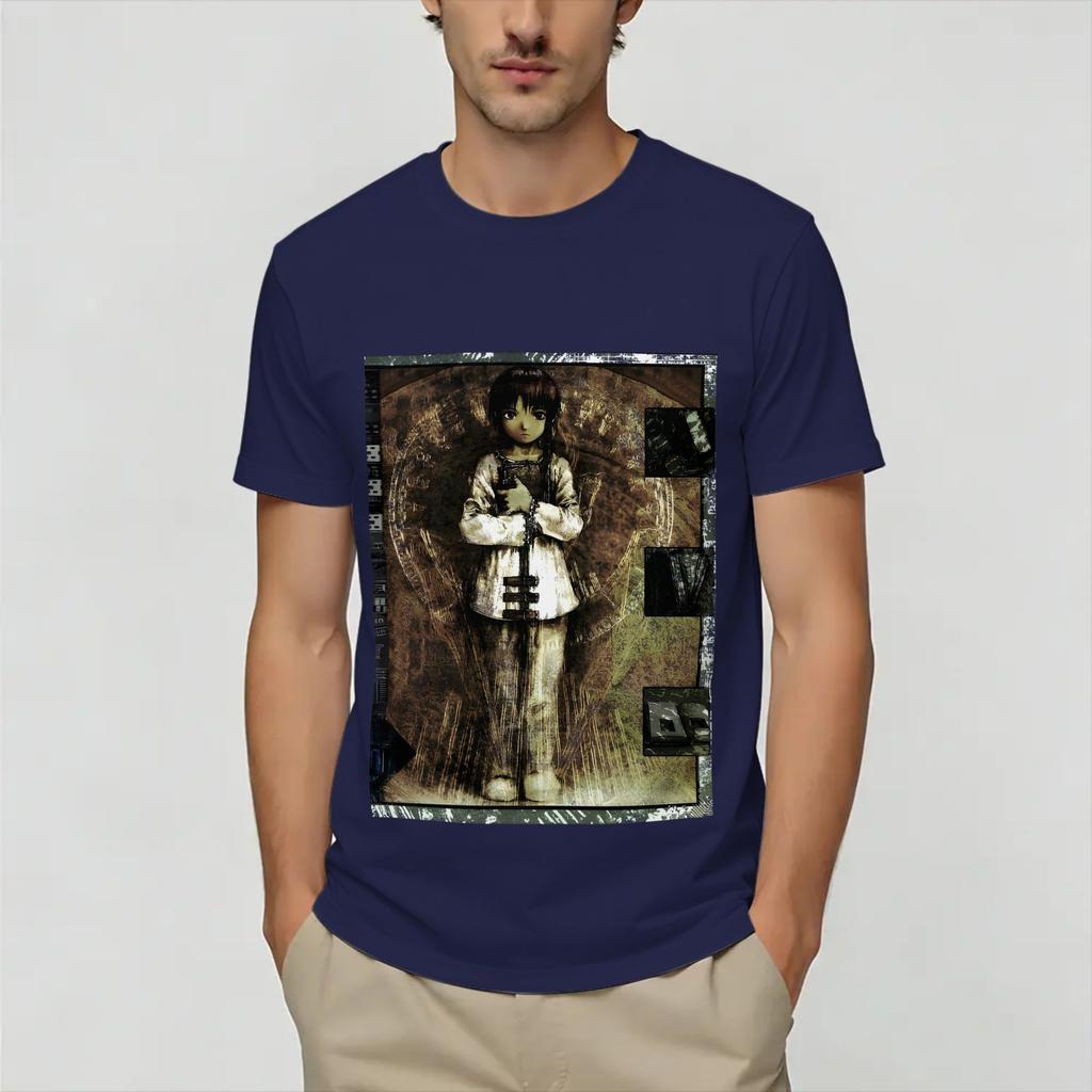 Serial ExperiUnisexts Lain TShirt Summer Trendy Cool T Shirts Unisex Cotton Crew Neck Plus Clothing ShortSleeve Vintage Tops