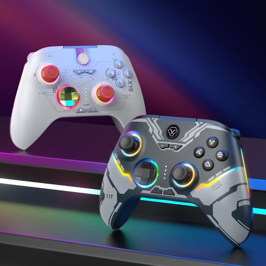 Wireless Bluetooth Controller Hall Linear Trigger For Switch/PC/iOS Multi Platform Connection RGB Esports Lighting Effect