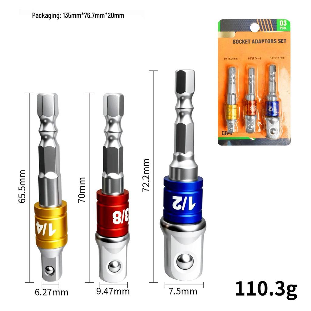 Kompakte, selbstverriegelnde Schraubendreher-Bit-Verlängerungsstange mit Doppelfunktion