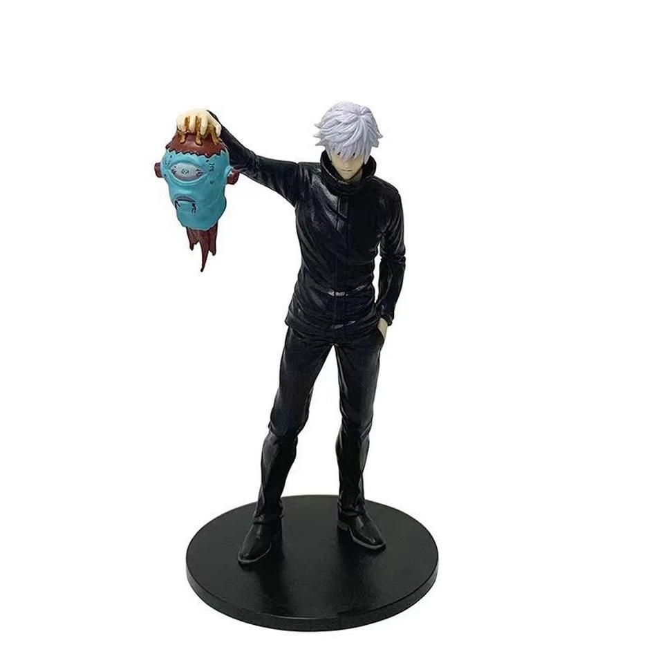 20CM Anime Jujutsu Kaisen Satoru Gojo Fushiguro Megumi Figur Drei Modell Spielzeug Geschenk Sammlung Dekoration PVC