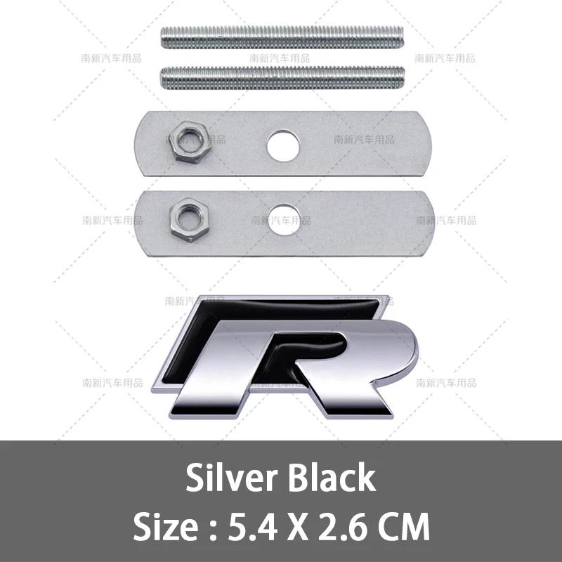 BHD1 GOLF VW For VOLKSWAGEN VW 2026 New 3D Metal R Grill Emblem Badge R line Grille Stickers For Volkswagen VW R Rline Bora Golf GTI