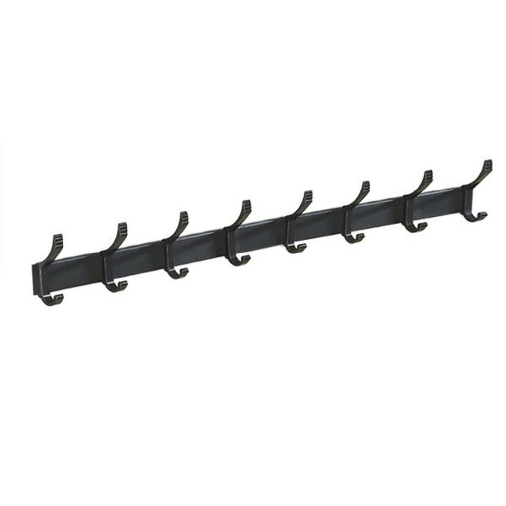 16-hole Hook-type Clothes Hanger (black)/multipurpose Wall-mounted Bathroom Hanger