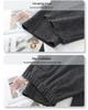 Women's Gray Woolen High-Waist Scimitar Pants - 2024 Autumn/Winter Collection