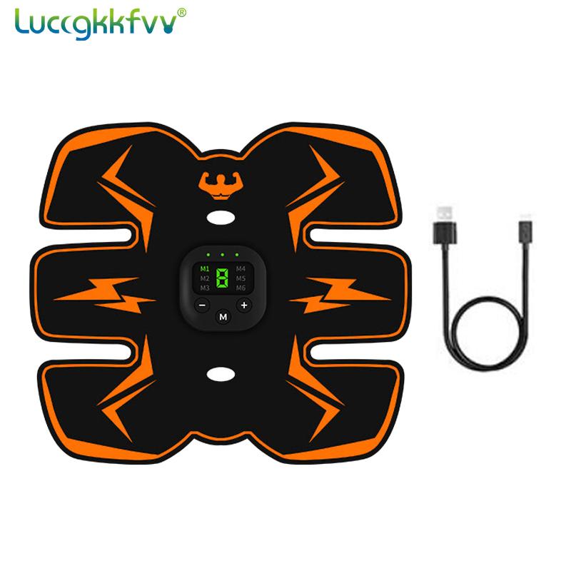 Stimolatore Muscolare Wireless Ems Intelligente Allenatore Fitness Allenamento Addominale Adesivi Elettrici per la Perdita di Peso Massaggiatore Rassodante per il Corpo
