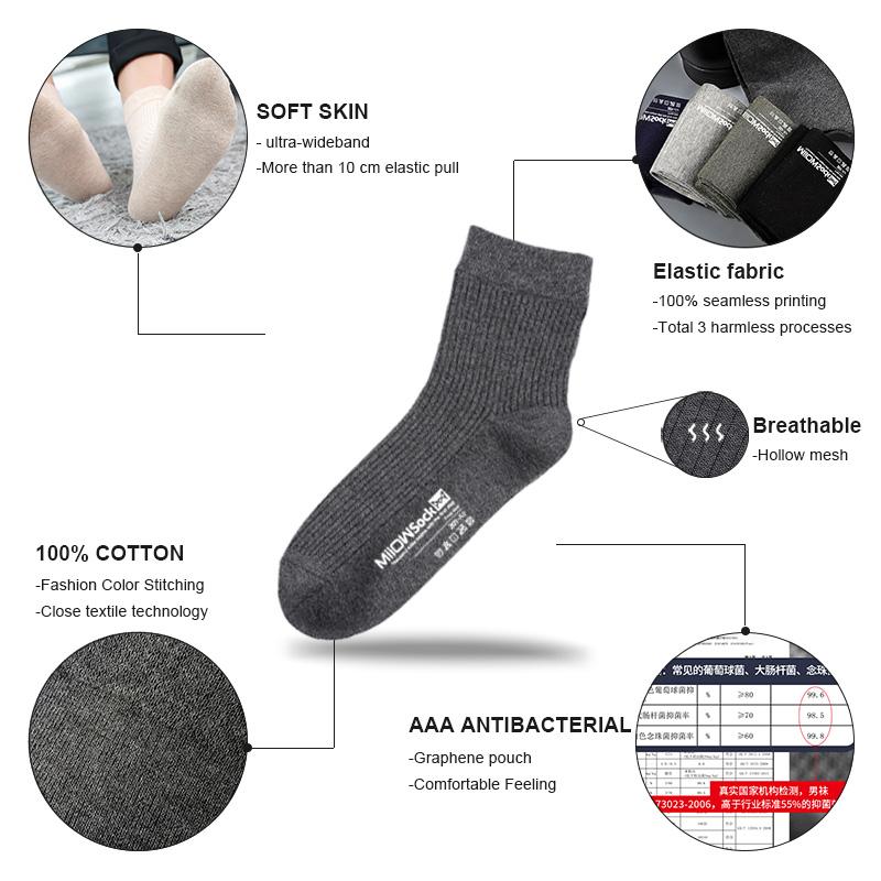 5 Pairs Black Business Men Socks Cotton New Style Casual Socks Man Soft Breathable Summer Winter Long Socks for Male Sock