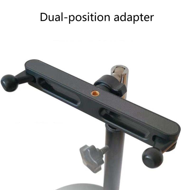 Fast Release Ball Joint Phone Holder 17mm Adapter with 360 Rotation Double Ball Head Stabilizer for Tripods Extension