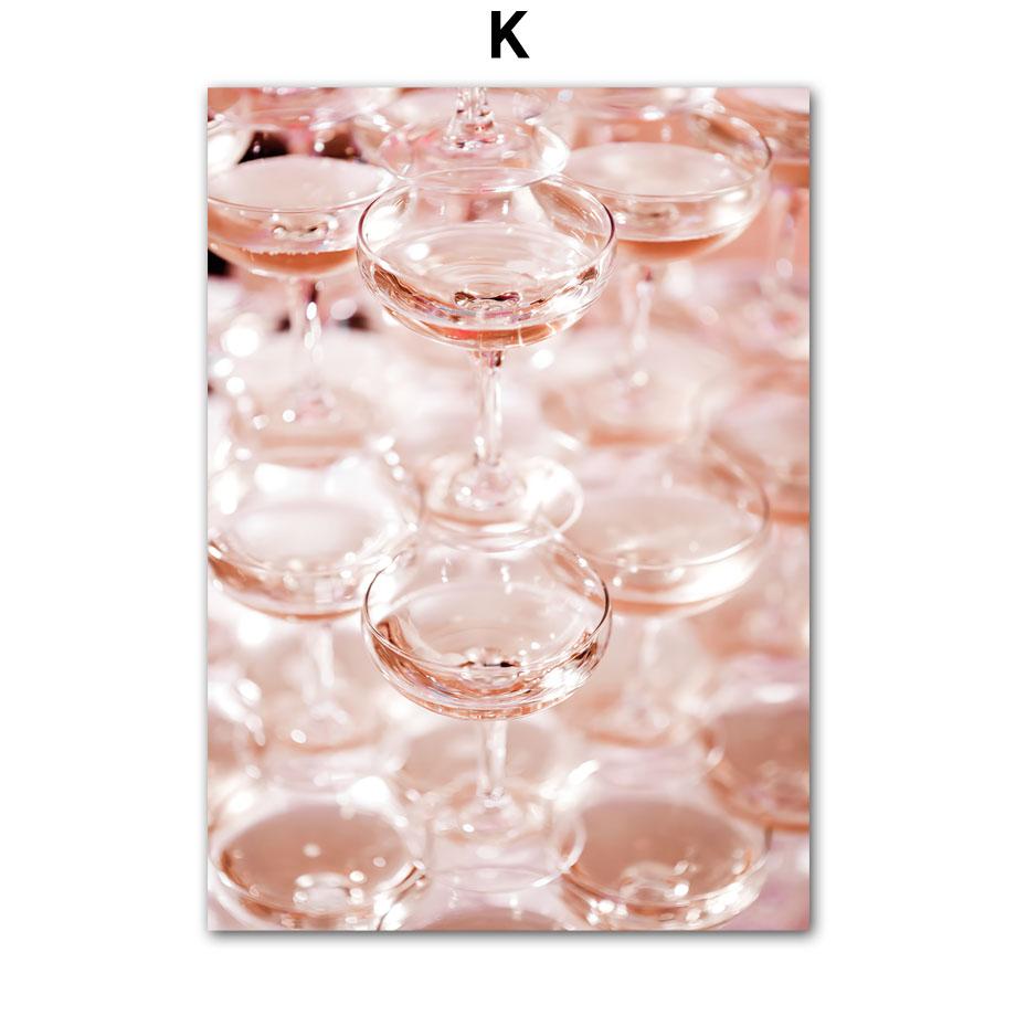 Pictură pe pânză de artă pe perete Fată roz, flori, diamante, perle, șampanie, dragoste, mâini, sufragerie, afișe și imprimeuri, imagini de perete