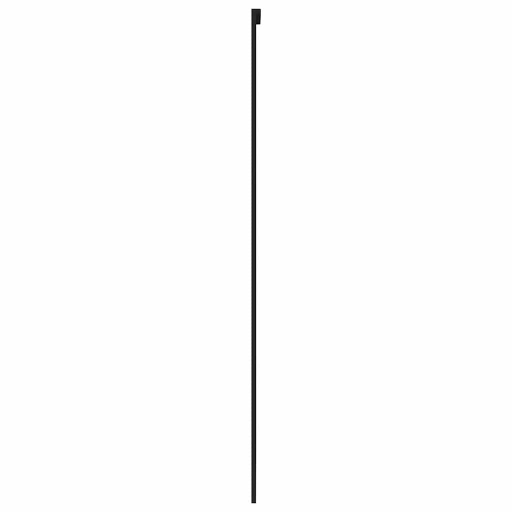 Vidaxl Drzwi Przesuwne, Czarne, 76X205 Cm, Szkło Hartowane, Aluminium