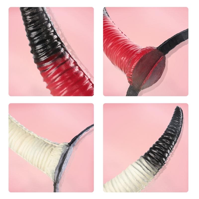 Stylish Cattle Horn Headpiece Proms Birthday Hairbands Fun Headwear Halloween Animal Festive Hair Headwear