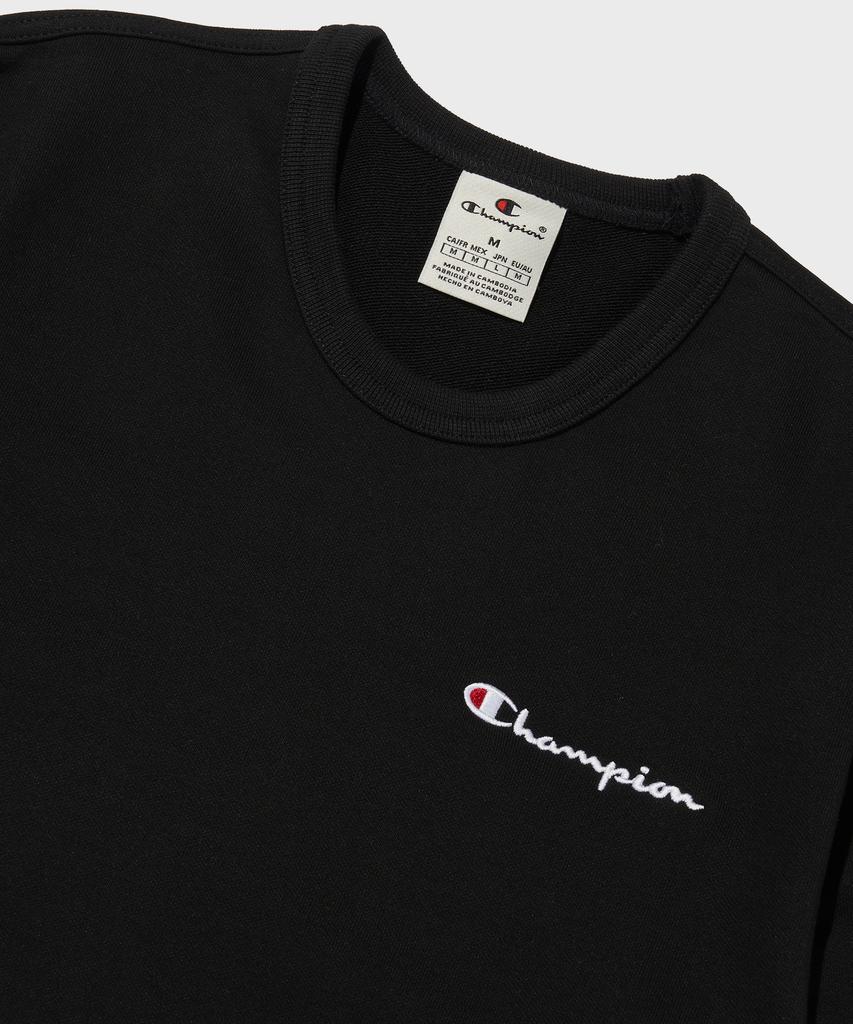 CHAMPION Small Script Logo Crewneck Sweatshirt Black