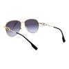Burberry Segundo. Serie de Patrones de Logotipo Exclusivo con Monograma Gafas de Sol Metálicas de Piloto Gafas de Sol para Mujer Doradas Degradado Gris Oscuro B3128-1109-8G