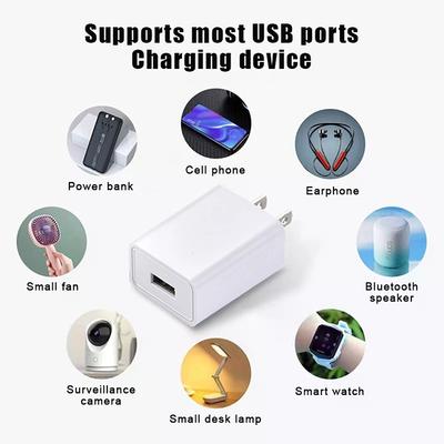 US Adapter 5V 2A Fast Charging UL Plug One USB Port Phone Charging Wall Charger Travel In USA Japan Thailand Canada Colombia
