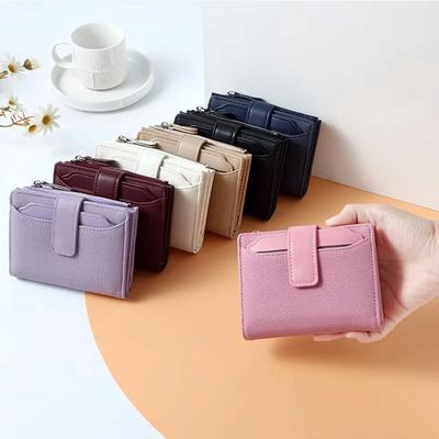 Korejská móda Dámská tenká peněženka Více přihrádek na karty Zapínání na zip a patentku Stylová Vysoce kvalitní Minimalistická Malá peněženka