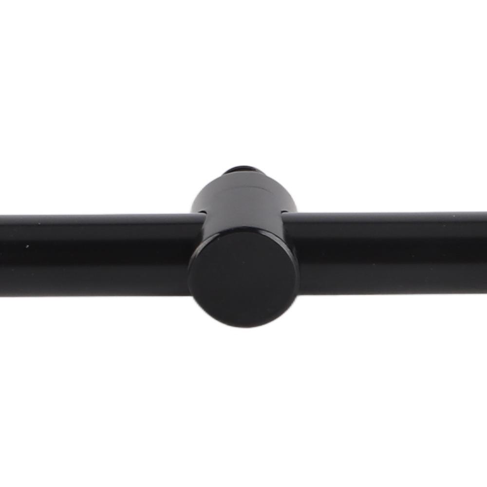 Aluminum Alloy Fishing Rod Buzz Bar 20/25/30cm 2 Head Fishing Crossbar Bracket Lightweight Black Fishing Rod Holder Carp Fishing