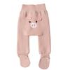 Infant Velvety Big Butt Base Layer Jumpsuit with Socks - Warm Autumn/Winter Style for Boys & Girls