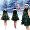 Christmas Skirt Festival Cos Clothing Cake Skirt Sleeveless Xmas Party Cosplay