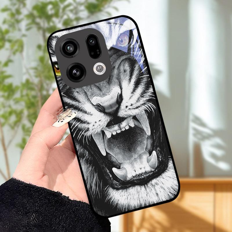 Handyhülle für OPPO Find X9 Pro FindX9 FindX8 X8Pro Kameraschutz Gehärtetes Glas Rückseite Stoßfest Hartes PC-Gehäuse Fundas Shell