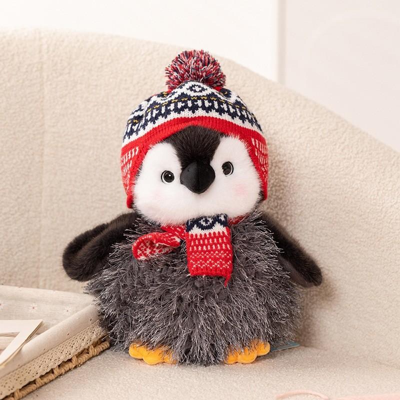 Cute Cotton Small Penguin Plush Toy With Hat For Kids Gift And Collectors