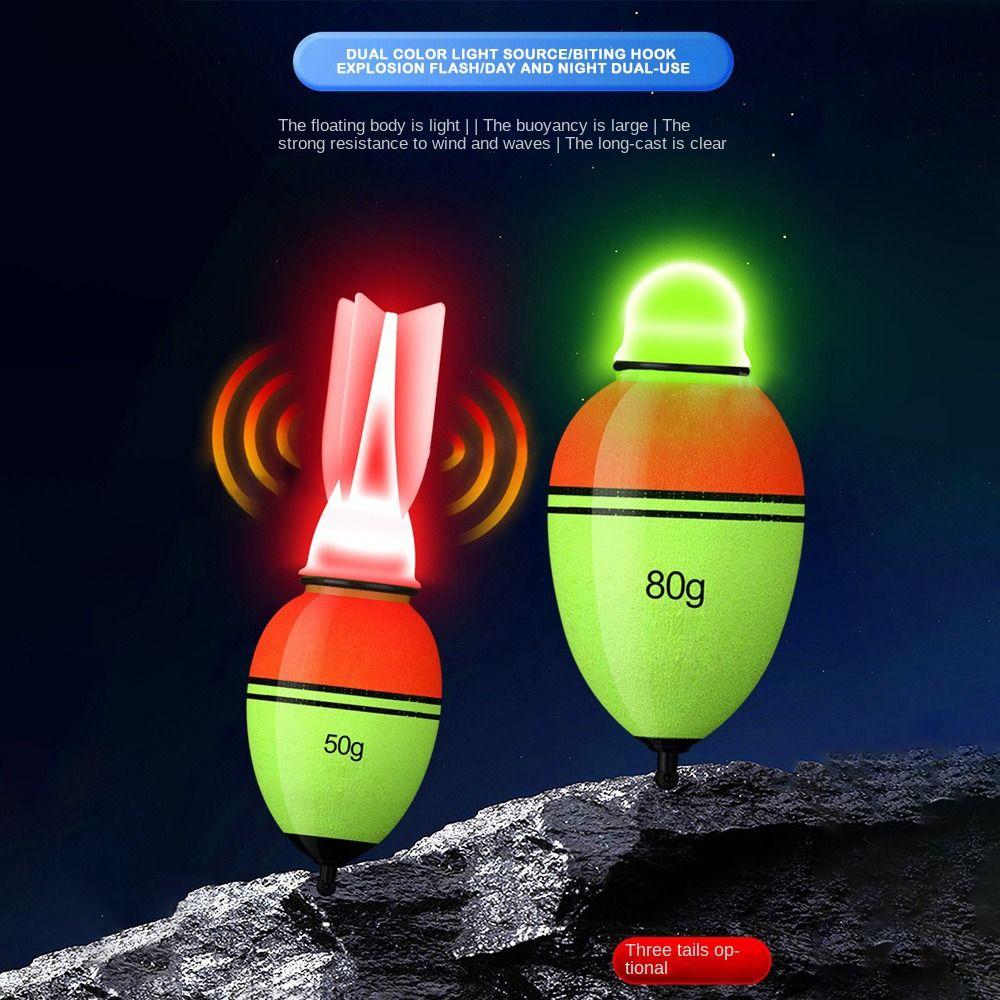 5pcs Light Stick EVA Fishing Float 30g-100g Eye-grabbing Fishing Striking Floats Rocket Tail Long Casting Rockfish Drift