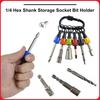 6 Stück/Set 1/4 Zoll Sechskant-Schaft Schraubendreherkopfhalter Schnellwechsel-Verlängerungsstange Verlängerungsstiel Schlüsselanhänger-Adapter Kleines Werkzeug