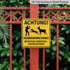 2D Flat, 1pc Vintage Farm Safety Metal Sign - German Text & Countryside Warning Style Aluminum Plaque, Wall-Mountable Farmhouse Warning Sign for