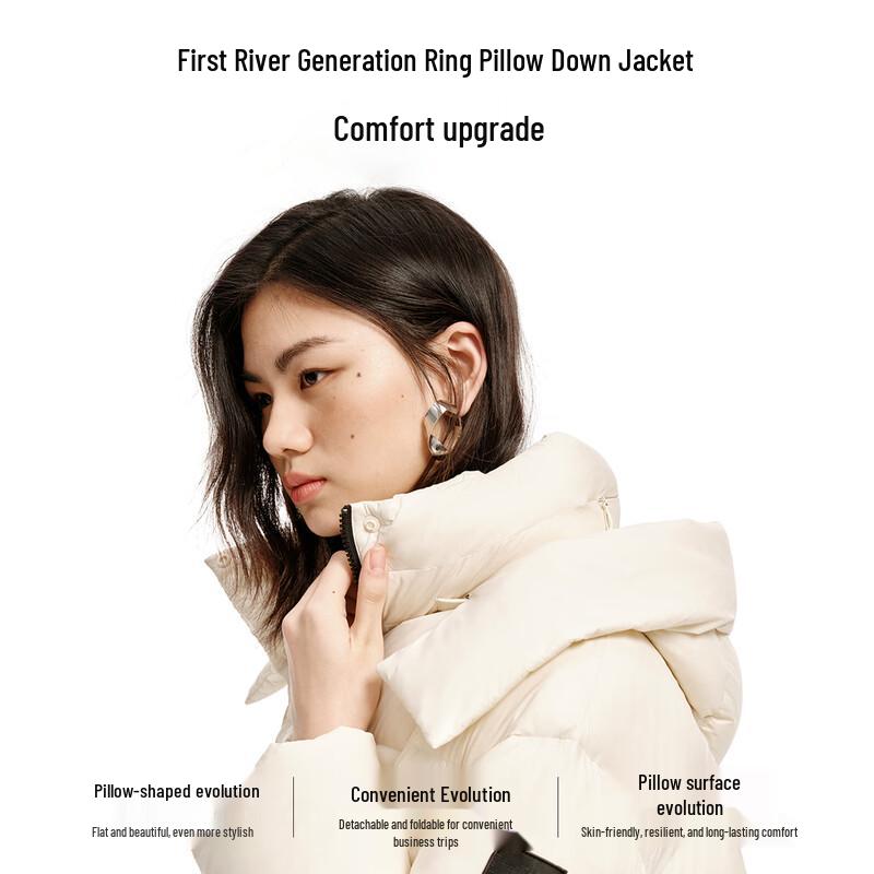 Ailaiyi Star Ring Women's Hooded Short Goose Down Jacket