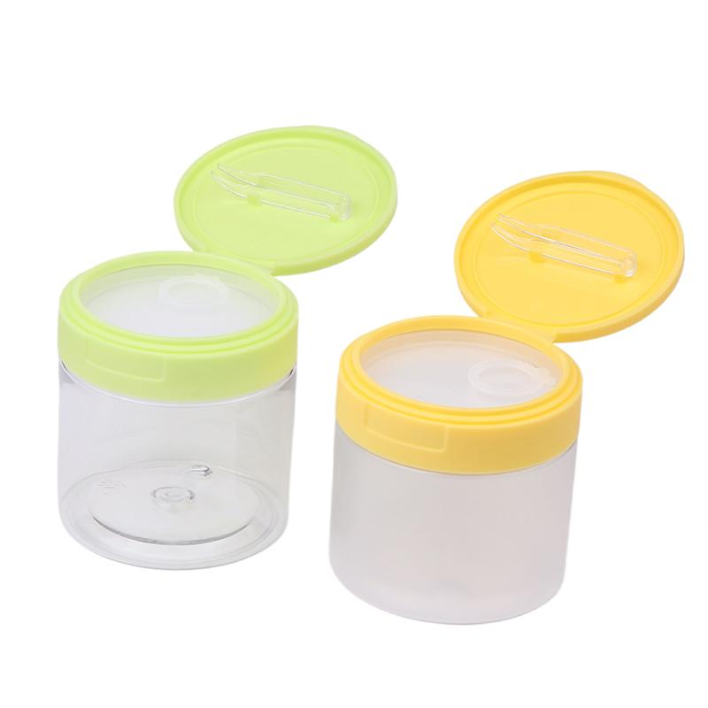 200-350Ml Makeup Remover Pad Jar With Tweezers Round Clear Container Jars Empty Bottle Wide Mouth Flap Bottle Storage Lotion