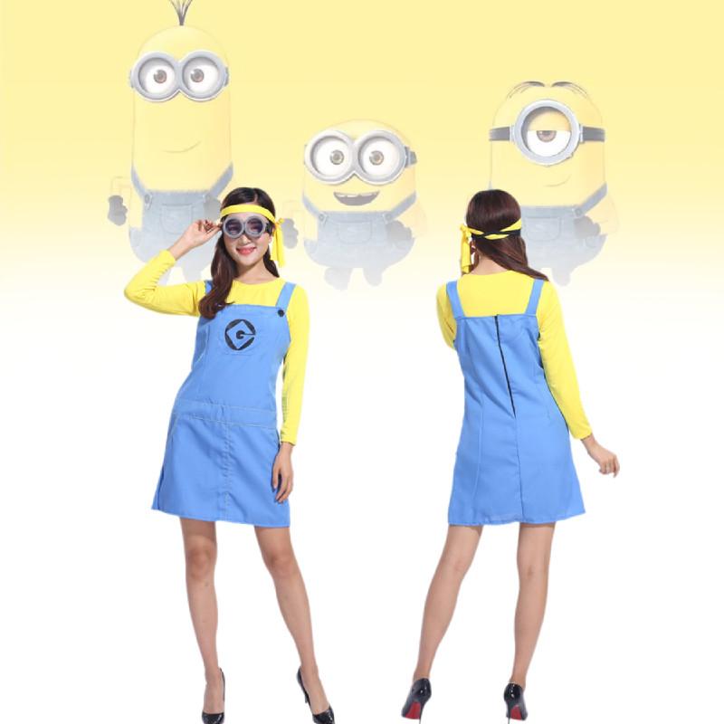 Entzückendes gelbes Minion Cosplay Kostüm für Frauen Perfekt für Halloween-Partys und Events