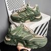 Men's Shoes New Summer Mesh Breathable Soft Sole Sports Casual Shoes for Teenagers' Heightened Thick Sole Daddy's Trendy Shoes