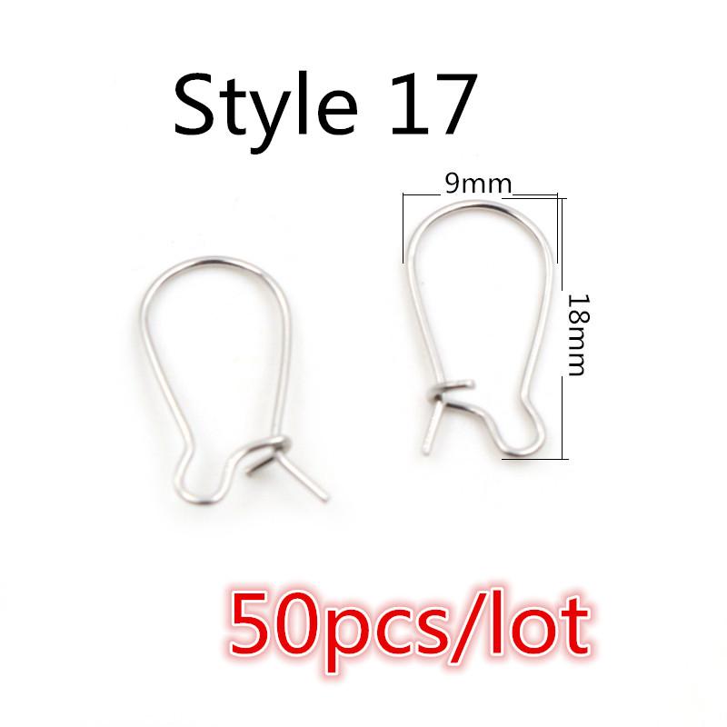  20x17mm Multi Styles Stainless steel DIY Earring Findings Clasps Hooks Jewelry Making Accessories Earwire