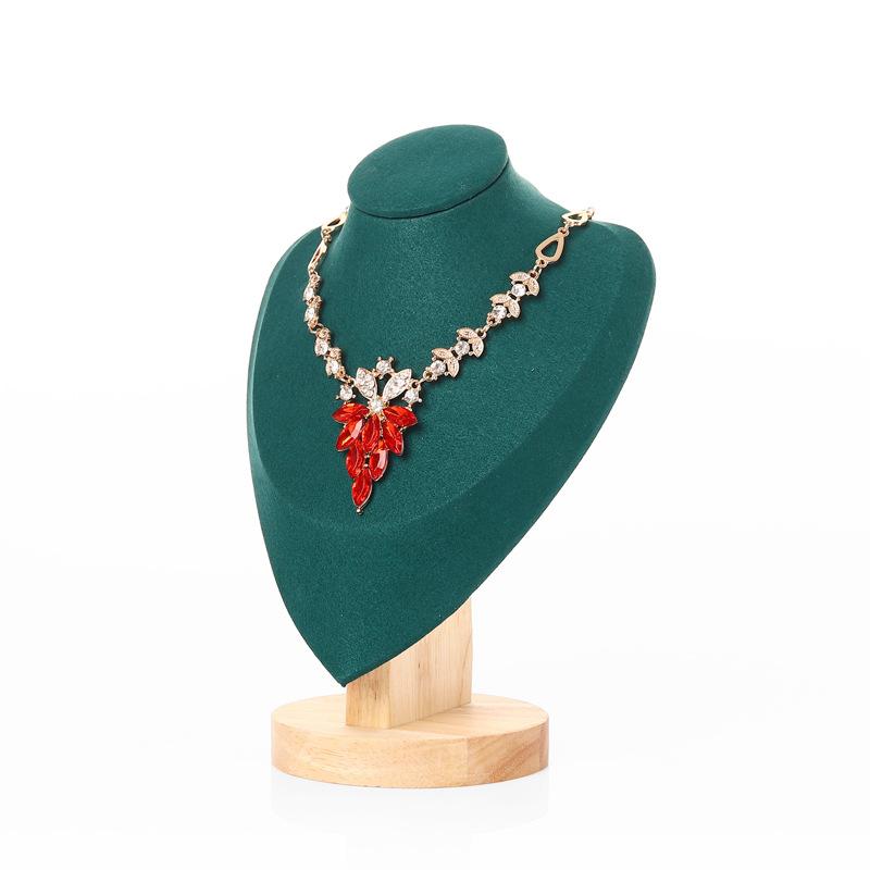 High-end Solid Wood Heart-shaped Necklace Pendant Display Stand Necklace Jewelry Display Window Counter Jewelry Display Props