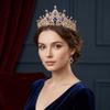 Funkelnde Barock-Königinnen-Diademe Elegantes Strass-Diadem Braut-Hochzeits-Kopfschmuck Braut
