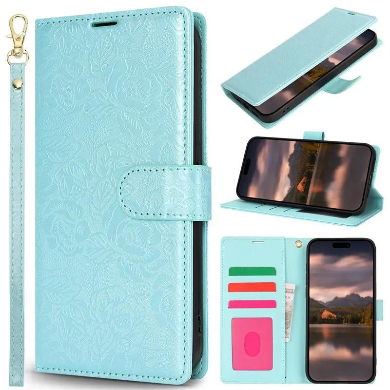 Lanyard Leather Wallet Phone Case for Samsung Galaxy A56 A36 A26 A16 A55 A35 A25 A15 A54 A34 A24 A14 A73 A53 A33 A23 A13 Cover