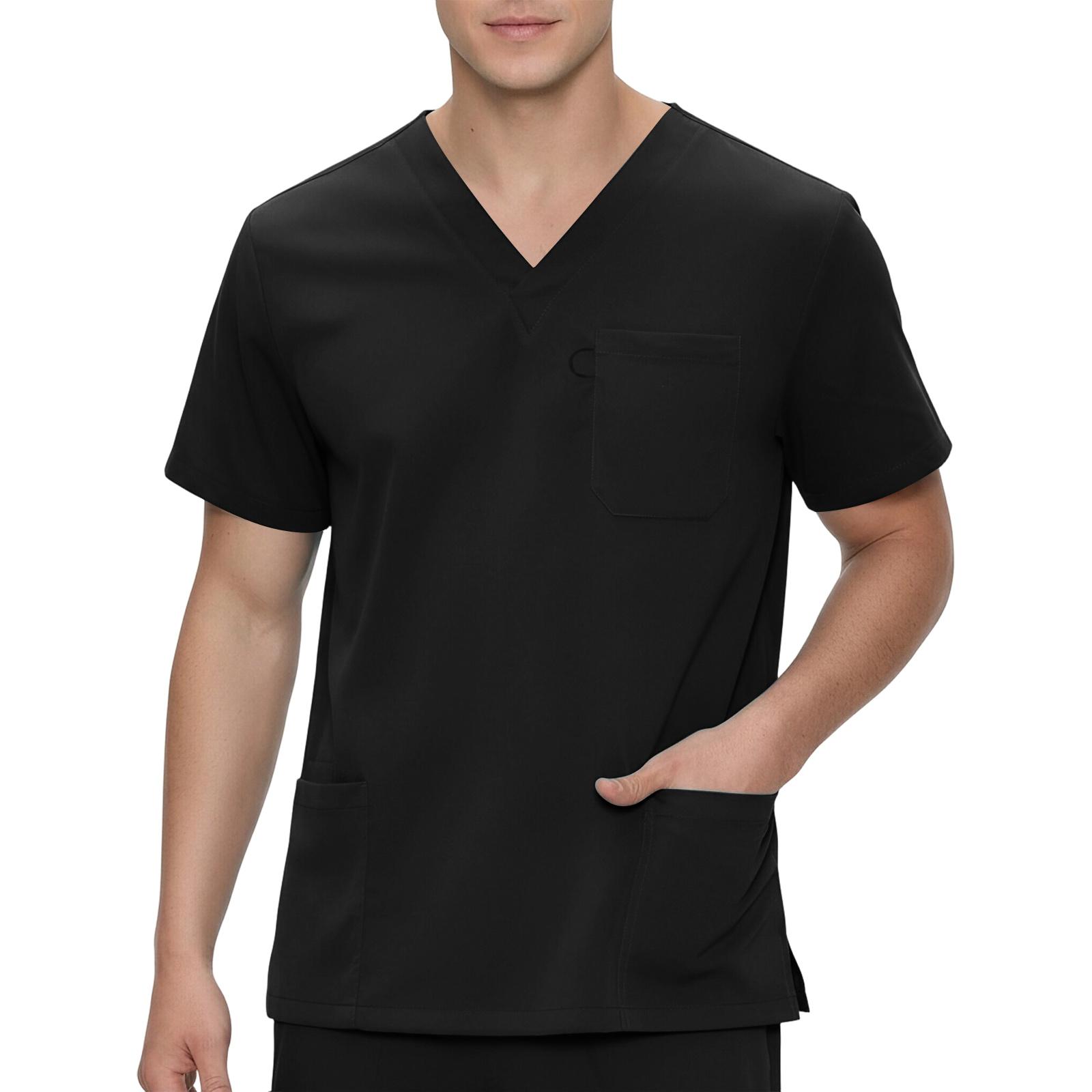 Men s Summer Short-Sleeve Top Men s Casual Fashion Textured Short-Sleeve Top L чёрный