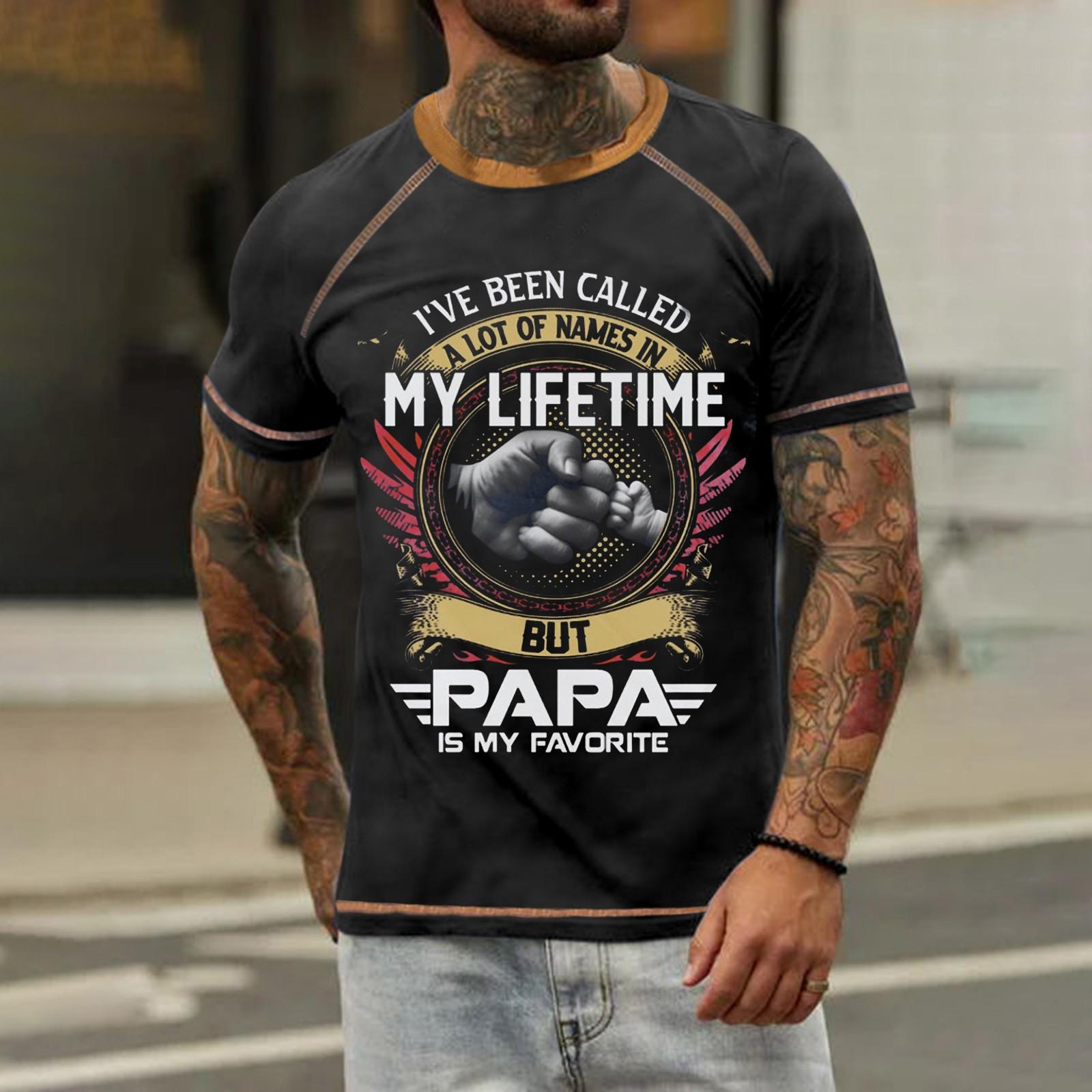 Мужская футболка реглан в стиле ретро с коротким рукавом и круглым вырезом с буквенным — фото 7