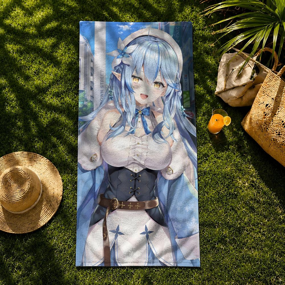VTuber Yukihana Lamy Towel Towel beach towel, quick drying absorbent bath towel for Swim,Gym,Camping,Outdoor hot