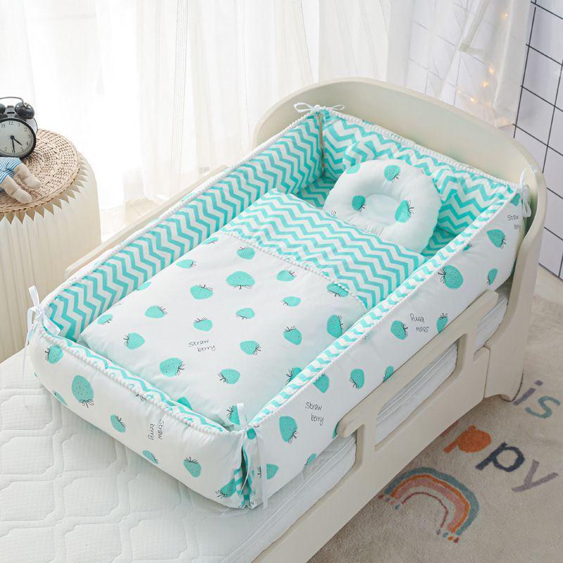 Foldable Portable Baby Crib: Anti-Pressure, Anti-Startle Pure Cotton Sleeping Bed