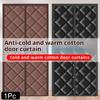 1PC Magnetic Track System Winter Soundproof Privacy Screen Heavy-Duty Insulated Door Curtain Energy-Efficient
