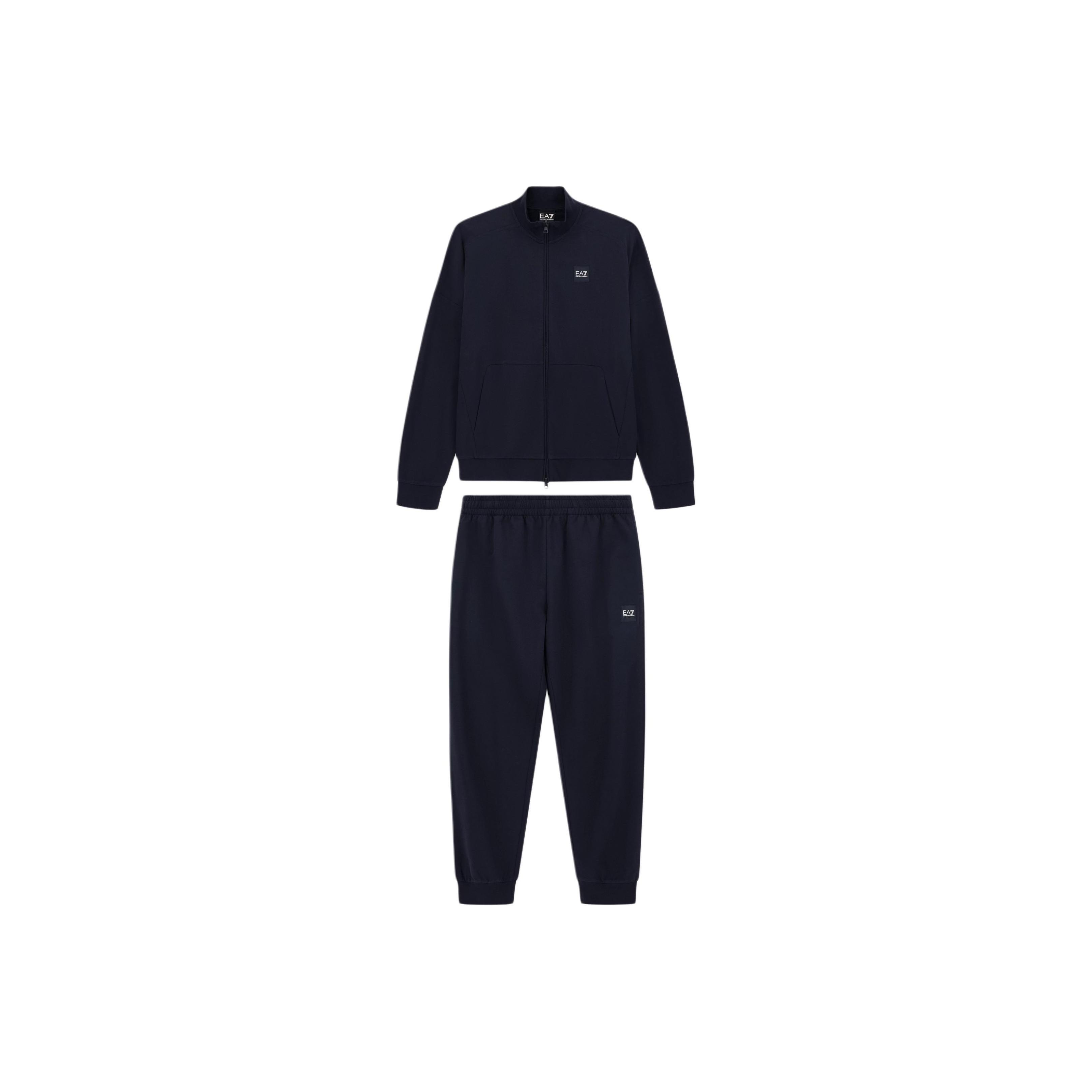 Emporio Armani EA7 FW25 Cotton Stand Collar Long Sleeve Casual Sports Suit Slim Fit Men suits 7M000907-AF13512-MB332 L