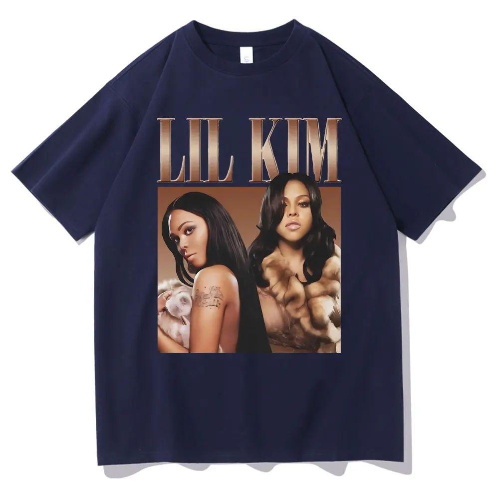 

Hip Hop Oversized Tshirts Rapper Lil Kim Graphic Print Cotton Tshirt Y2k Vintage T Shirt Casual Loose Tops Unisex 4XL