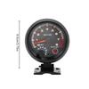 Shkalacar 3.75" Autogage Tachometer - Universal Car Gauge With White Inter Shift Light 0-8000 RPM - Black and White Light Instrument for 12V Petrol