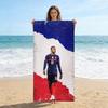 Mbappé Francie Č. 10 Plážová osuška Fotbalový pohár Velká rychleschnoucí osuška Vhodná na pláž Jógu Bazén Posilovna Sport Letní osuška