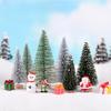Sisal Snow Landscape Architecture Tree with Small Miniature Christmas Trees for Tabletop Decor Crafts